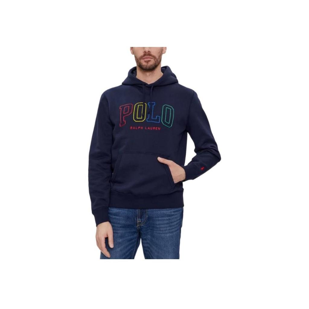 Polo Ralph Lauren Buchstaben-Print Kapuzen-Langarm-Sweatshirt Herren Sweatshirt Marineblau 710926600-001