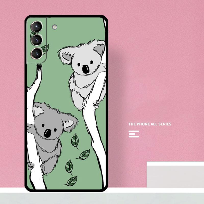 Cartoon Painting Animal Koala Phone Case For Samsung Galaxy S26 S25 S24 S20 S21 S22 S23 Ultra S10 Plus S25 FE Cover Coque