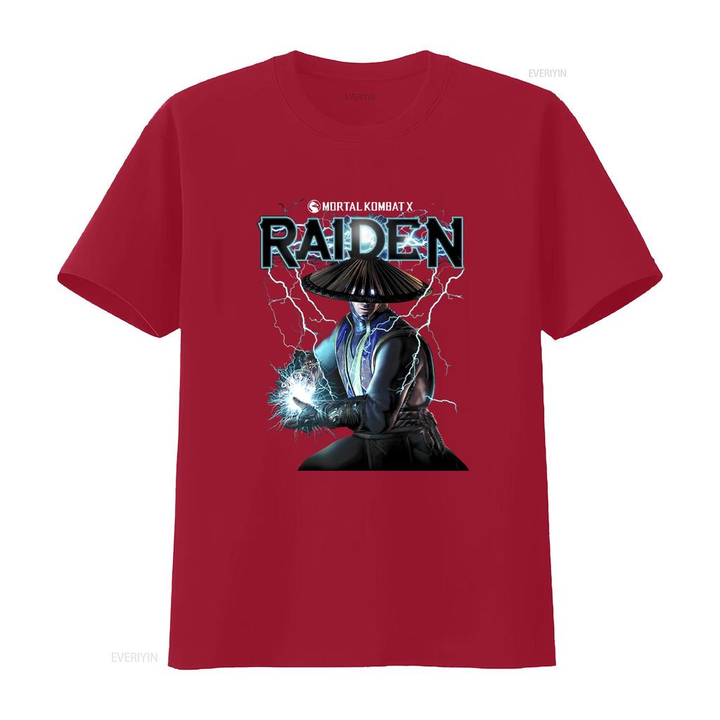 Mortal Kombat X Raiden Lightning T shirt for Gamers and Fans vintage Washed Soft Breathable Stylish Stretched graphic fashion