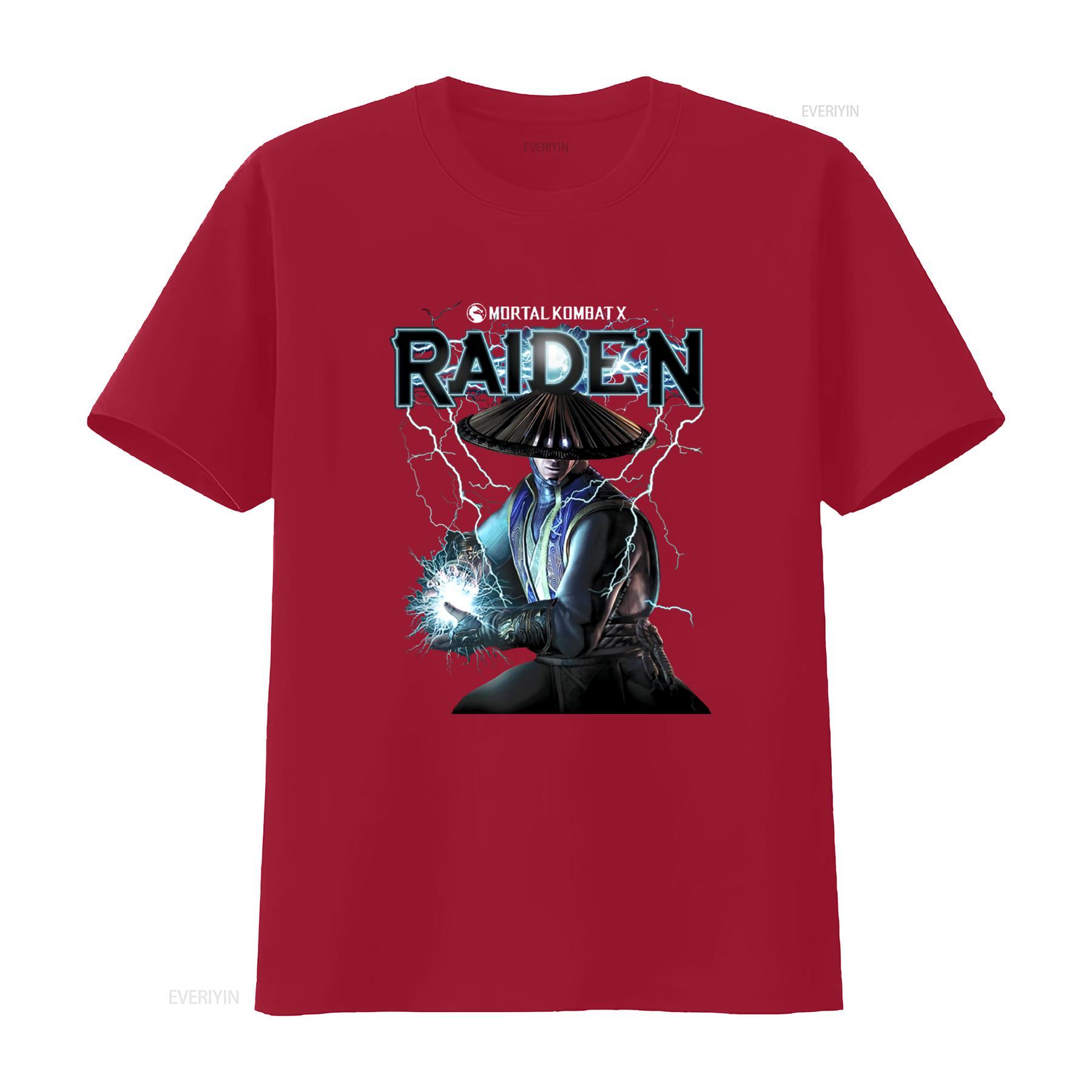 

Mortal Kombat X Raiden Lightning T shirt for Gamers and Fans vintage Washed Soft Breathable Stylish Stretched graphic fashion S
