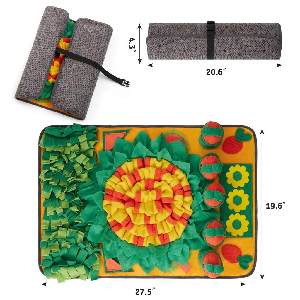 Pet Sniffing and Puzzle Mat: Slow Feeding Training Game for Decompression and Treasure Hunt
