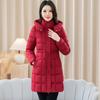Winter fashion hooded large size down cotton-padded clothes women's new warm waist temperament medium and long cotton-padded jacket