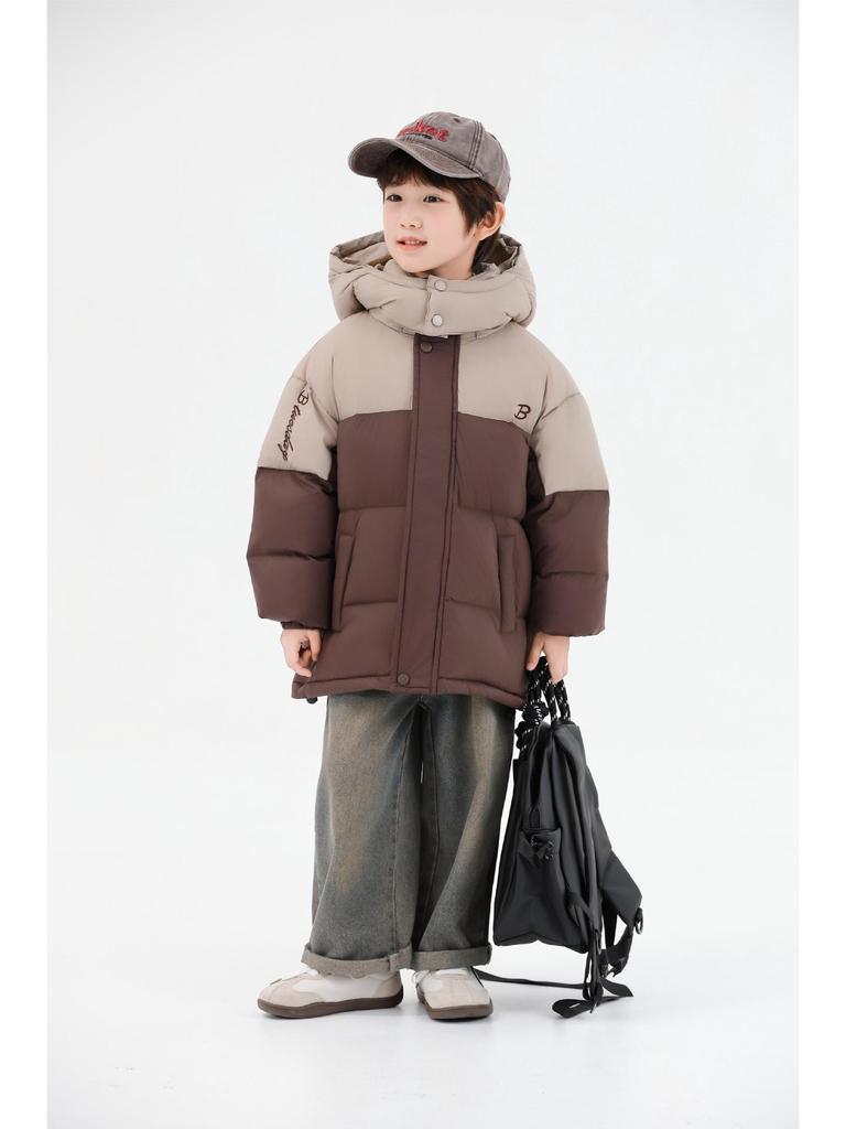 2025 Kids' Winter Hooded Down Jacket - 90% White Duck Down