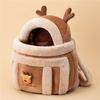 small Pet Carrier Bag Cat Dogs Plush Backpack  Winter Warm Nest Kitten Puppy Hanging Chest Portable Carriers for Outdoor Travel