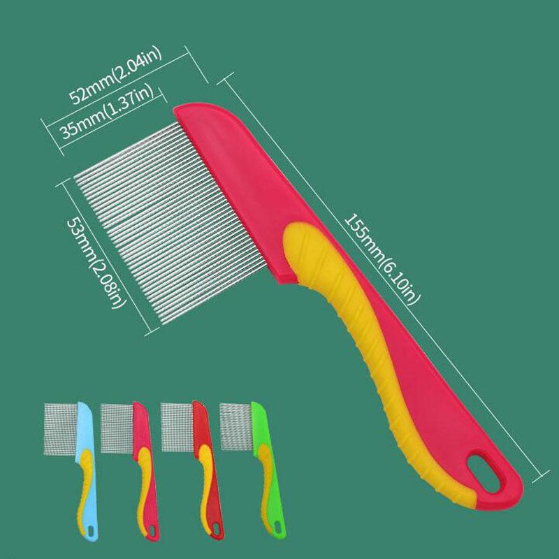 Pet Dematting Comb Steel Pet Grooming Comb For Dogs And Cats Gently Removes Loose Undercoat Flea Comb Pretty&Better