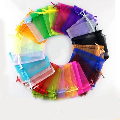 100pcs 7x9cm Sac à Maquillage à Cordon Coloré Sac à Cordon Sacs d'Emballage Bijoux Cadeau de Mariage Rangement Pochettes à Cordon