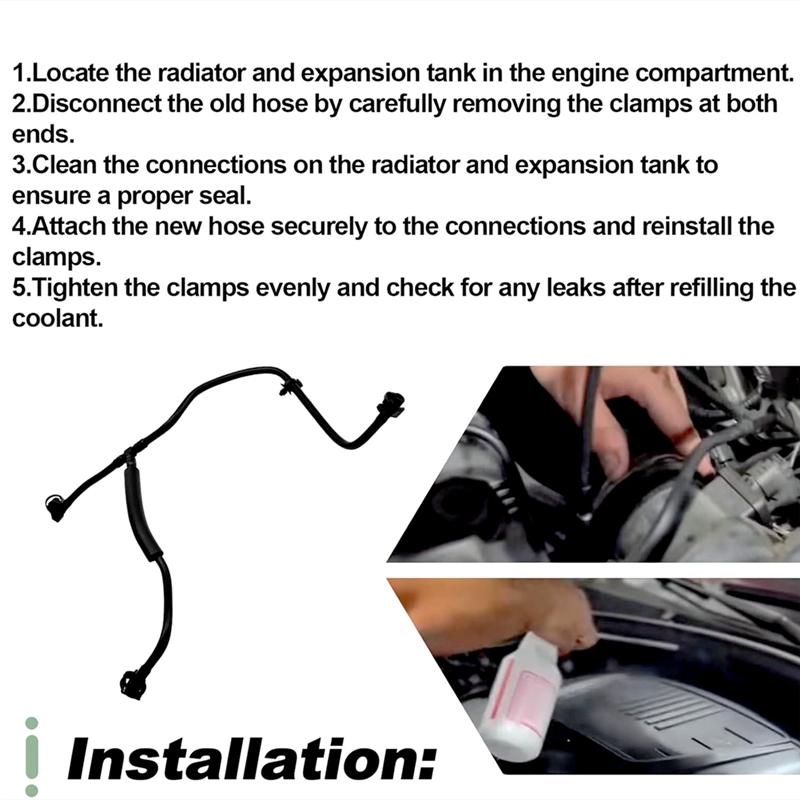 A58X-Replacement Overflow Reservoir Hose For Jaguar F-Pace 2017- Land Rover Range Rover Velar 2018- Part Number LR091813