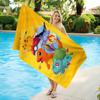 1Pc Pokémon Starters Beach Towel, Pikachu Print, Quick-Dry Super Absorbent Microfiber Bath Towel, Ideal For Beach Pool Summer