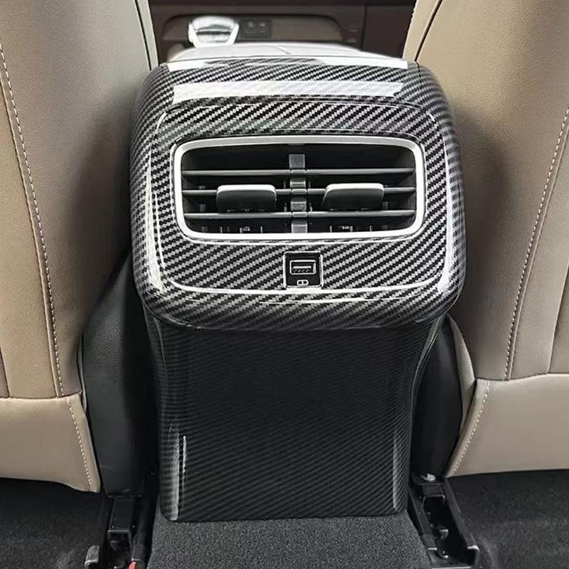 For Chery Arrizo 8   2024 ABS Carbon Fiber Car Rear Seat Air Conditioning Vent Cover Trim Sticker Car Accessories