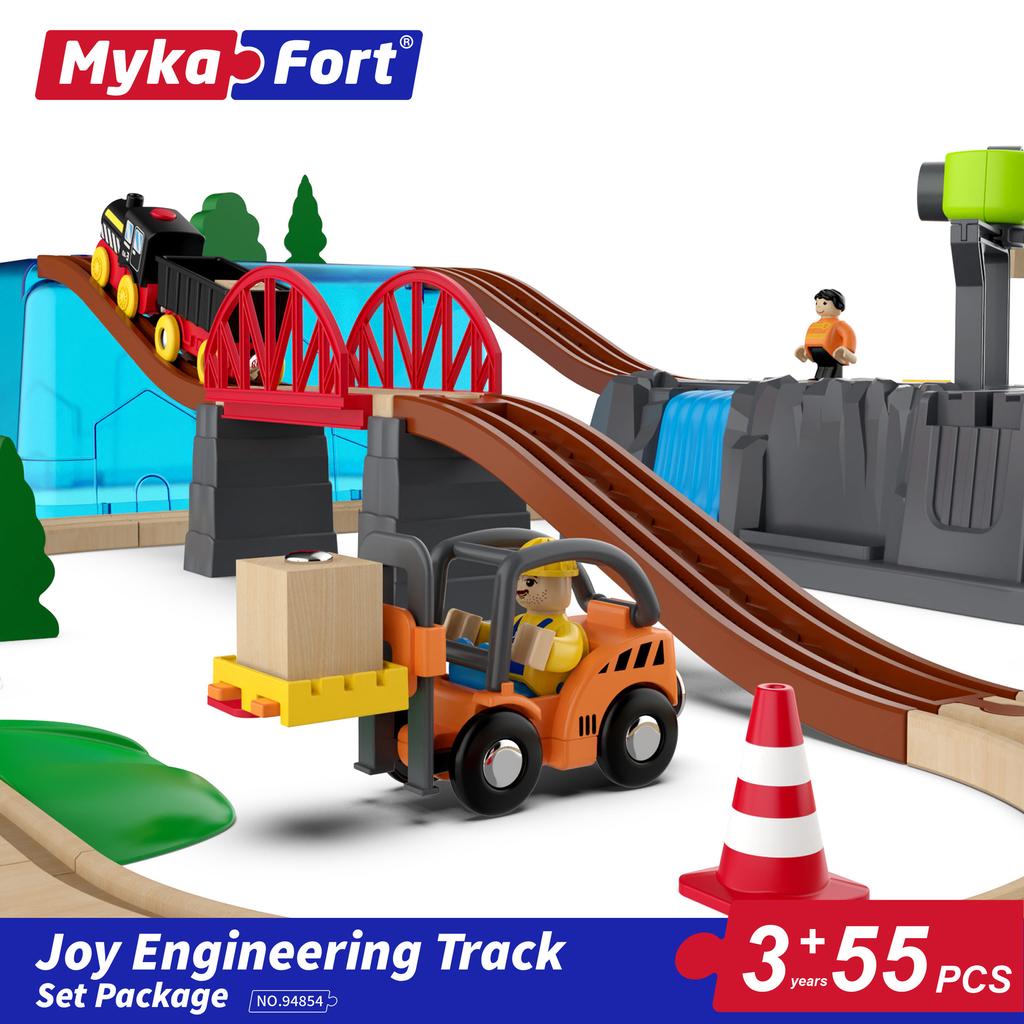 Holz-Trainingsanzug Zug mit Aufbewahrungsbox 3 Kinder pädagogisches Spielzeug