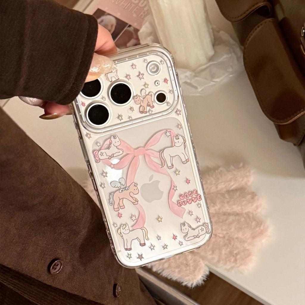 Pink Bow Pony Phone Case for iPhone 16, iPhone 17, iPhone 17 Pro Max