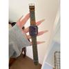 Colorful Woolen Plaid Leather Strap for Apple Watch Series 10/9/8/7/SE