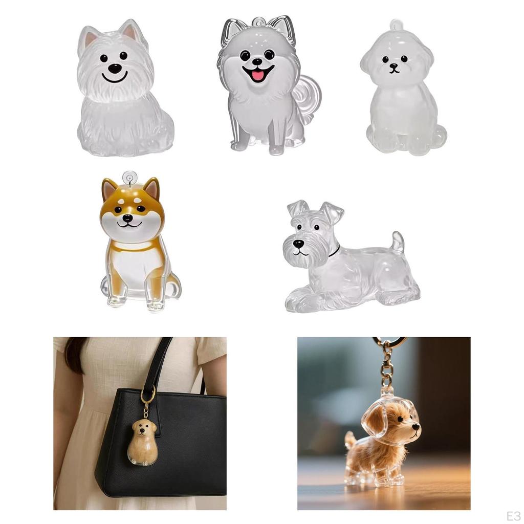 Dog Keychain Pet Hair Container Accessories Charm Memorial Storage Box