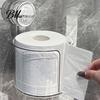 No Drill Tissue Box Wall-Mounted Roll Paper Holder with Vacuum Suction Sealed Container Cup Easy Installation Organizer for Bathroom Storage