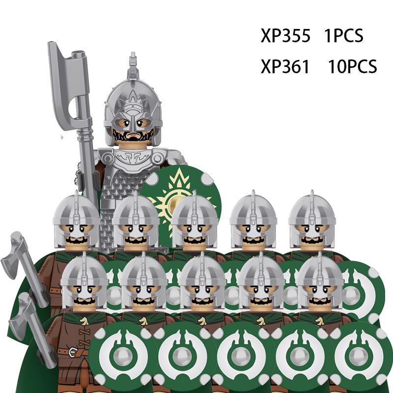 Soldados Élficos Medievais de Rohan Guarda Exército lotr Figuras de Ação Mini Blocos Boneca Montar Blocos de Construção MOC DIY Brinquedos para presentes de criança