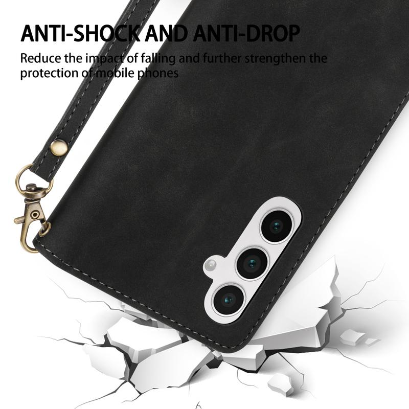 Wallet Multi-card Slot Zipper Magnetic Flip Leather Case For Samsung Galaxy S26 Ultra S25 FE A16 A17 A26 A27 A36 A37 A55 A56 A57