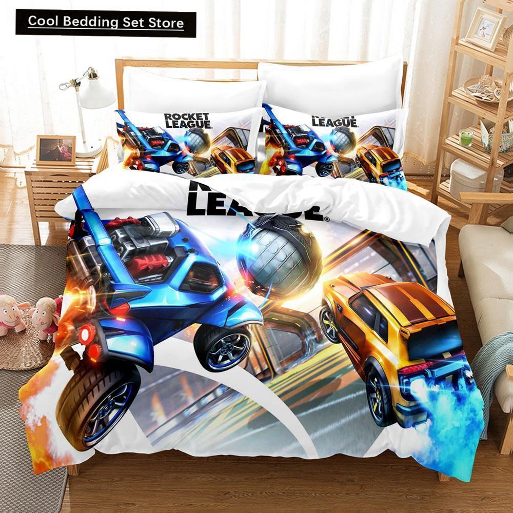 New Rocket League Bedding Set Bedspread Single Twin Full Queen King Size Car Rocket League Bed Set Kids Boy Bedroom Duvet Cover