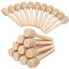 8.4cm/10cm/16cm 10PCS Honey Stir Bar Mixing Handle Jar Spoon PracticalWood Dipper Honey Long Stick Supplies Honey Kitchen Tools