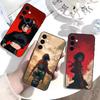Attack On Titan Mikasa Ackerman Phone Case Black Silicone Soft For Samsung Galaxy A73,A72,A71,A70,A53,A52,A51