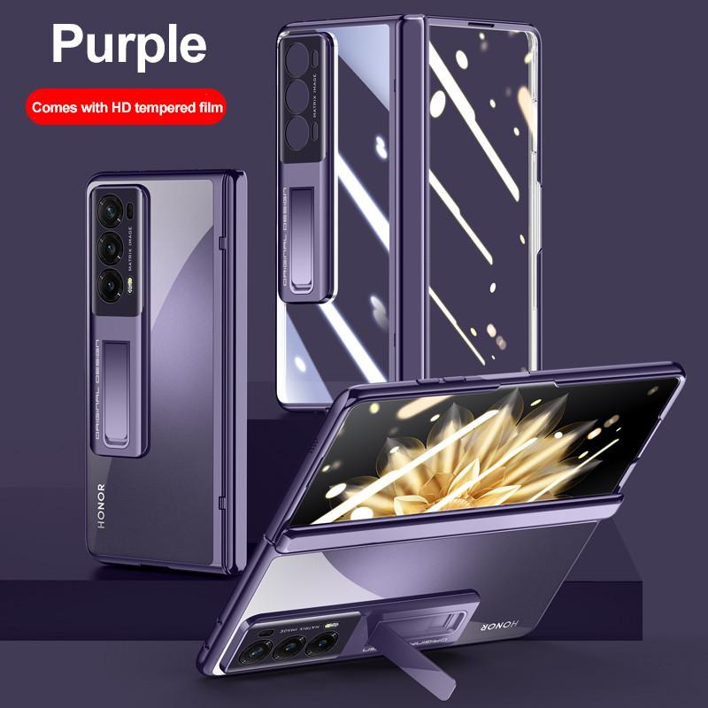 

Прозорий чохол Electroplate Frame Hinge HD для скла Honor Magic V2 із захисною кришкою Honor Magic V2