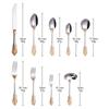 1 Pieces Luxury Gold Plated Cutlery Set Vintage Western Stainless Steel Tableware Wedding Engraving Dinnerware Knife Fork Spoon