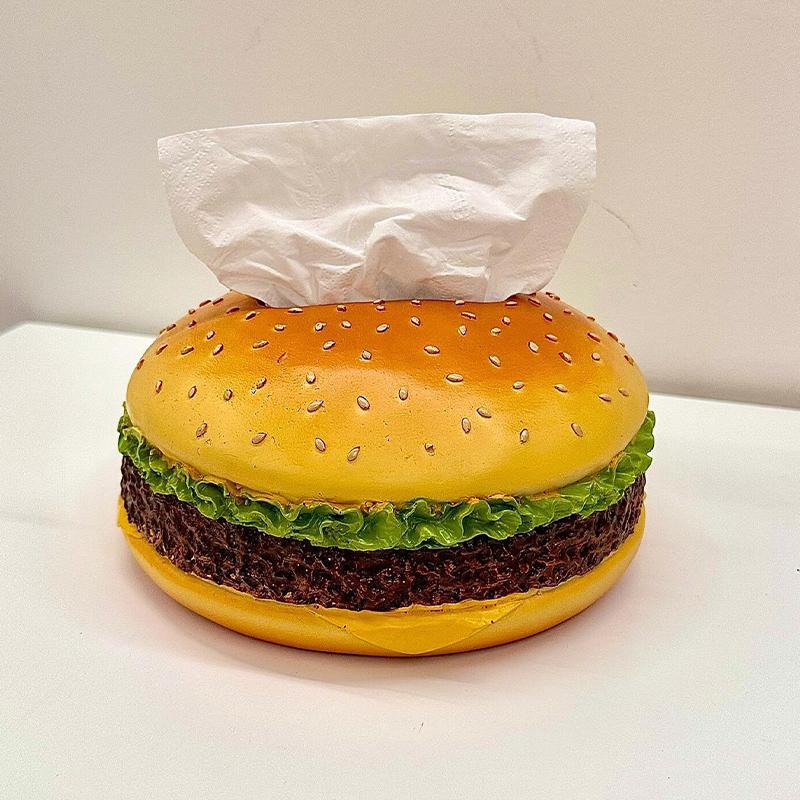 Hamburger Tissue Box Creative Living Room Furniture Paper Box Decoration Ornament Tissue Box
