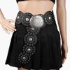 A Retro and Fashionable Rivet Rivet Belt for Women with A New Round Belt