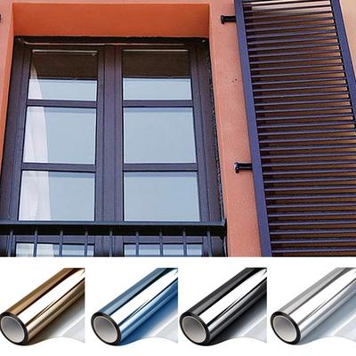 One Way Mirror Window Film Privacy Sun Blocking Glass Sticker Heat Control Reflective Film Self Adhesive Window Tint Multi-size