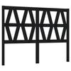 VidaXL Headboard Black 126x4x100 Cm Solid Pine Wood 818614