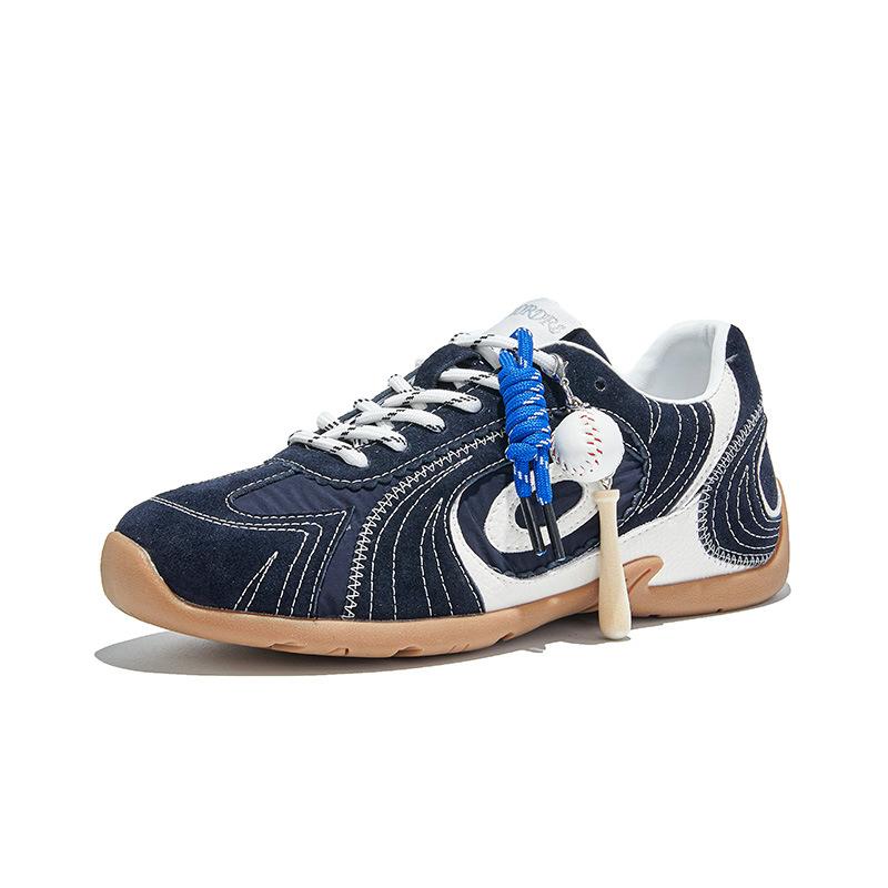 Wula grass pigskin pad Forrest Gump shoes women's 2025 autumn new turbine training shoes casual versatile running shoes