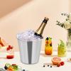 Stainless Steel Bar Ice Bucket Bucket Wine Spit Wine Barrel Container for KTV Club Bar Wine Bucket