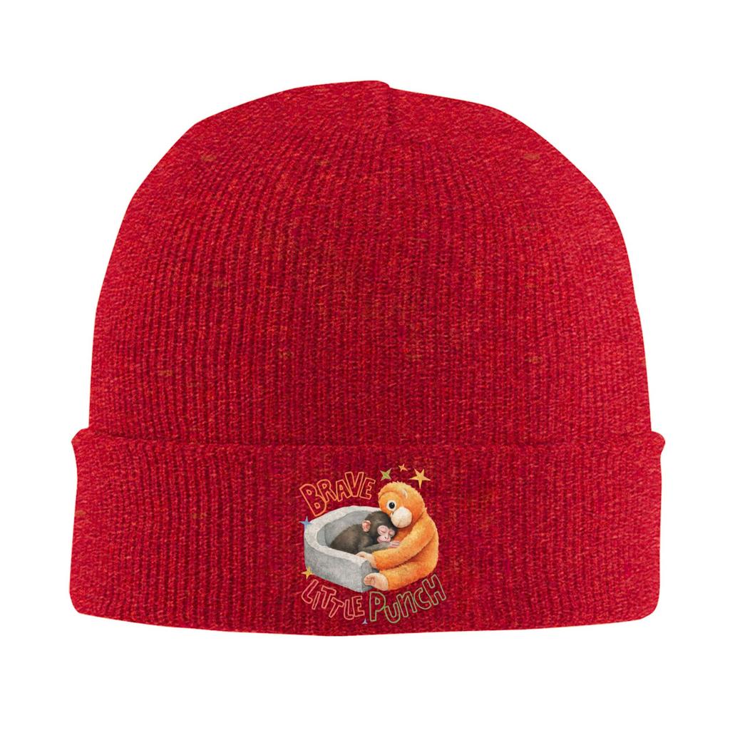 Baby Monkey Punch Holding Plush Toy Knitted Caps Womens Unisexs Beanie Autumn Winter Hat Acrylic  Hip Hop Melon Cap
