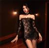 Sexy underwear stepmother lace tight slim dress black pure desire sexy imperial sister hip wrap perspective