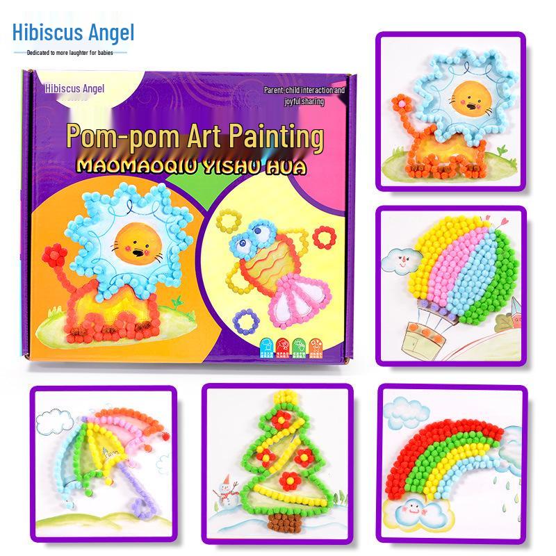 Hibiscus Angel Kids’ DIY Creative Pom-pom Painting Kit