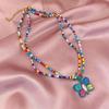 IF ME Beads Multilayer Necklace Butterfly Flower Choker Women Jewelry Accessories