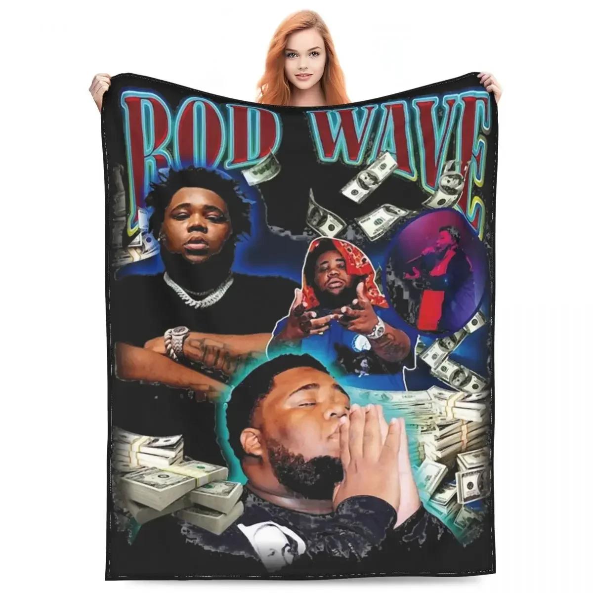 Rod Wave Good Money Cool Rapper Blanket Flannel Bedding Bootleg Throw Blankets Cozy Lightweight for Travel Bedspread 75X95CM