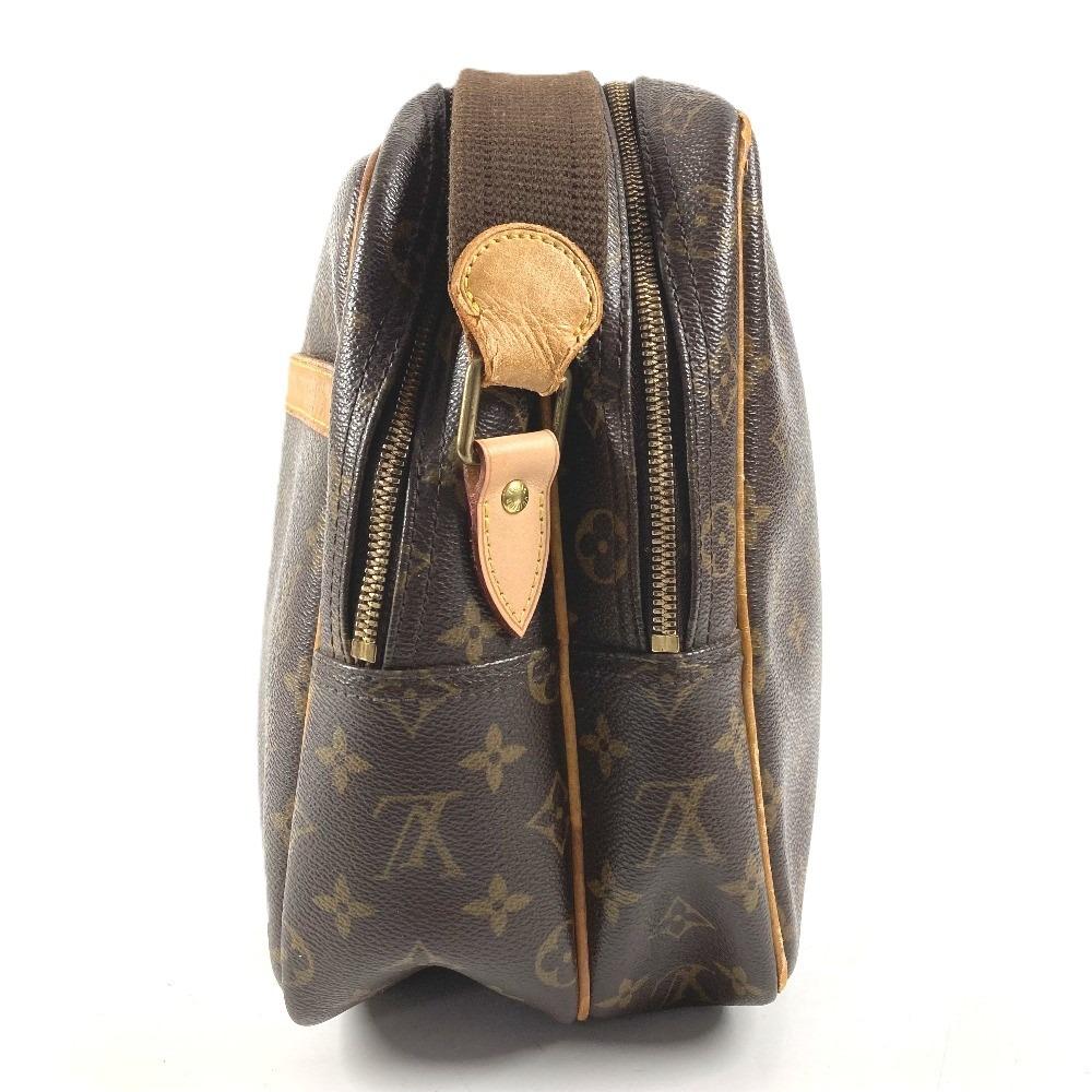 Louis Vuitton M45252 Monogram Reporter GM Crossbody Pochette Shoulder Bag Brown