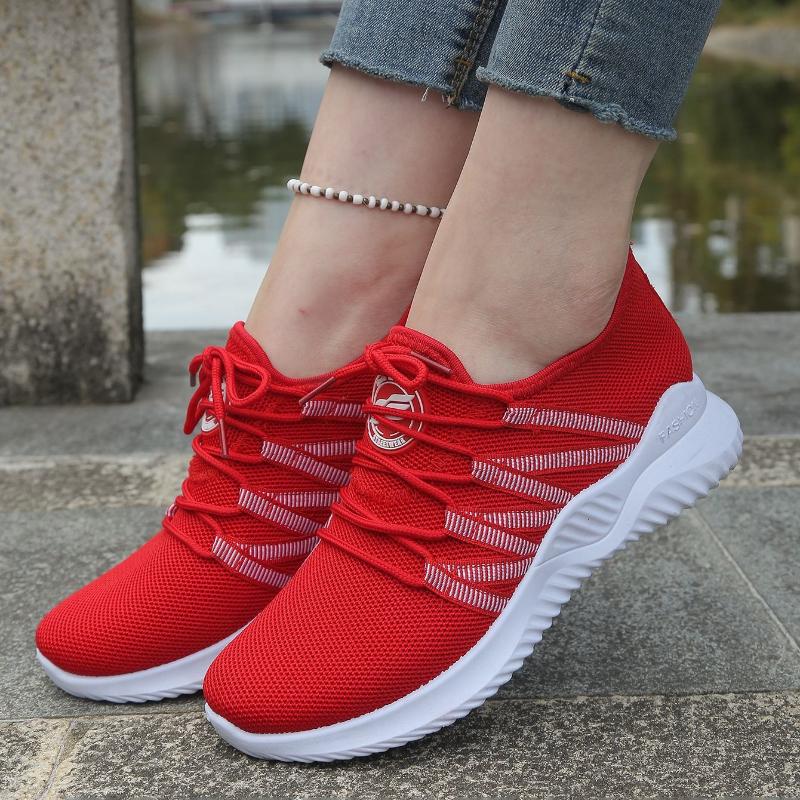 Atmungsaktive Slip-On Flache Schuhe für Damen mit Weicher Sohle - Ganzjahres Leichte Sneaker Geeignet zum Gehen, Täglichen Pendeln, Bequeme Freizeitschuhe