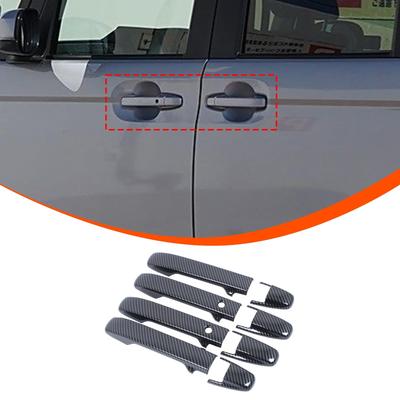 METYOUCAR Conjunto de Capas para Maçaneta de Porta em Fibra de Carbono para Honda Maçaneta Externa da Porta ABS Exterior Customização Fácil Acessórios para Carro Peça 8 N-BOX JF5/JF6, Tom Cromado