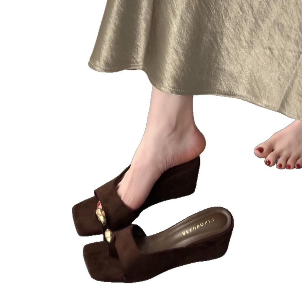 High-heeled Platform Flip-flops, New Style Women's Shoes, High Heels