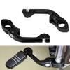 HDBUBALUS Motorcycle 1 Highway Peg Universal Adjustable Highway Pegs with Long Angle Footpeg Mount for Harley Road Street and Black 1/4" Mount,