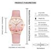 New Watch Women Best Selling Fashion Creative 3D Butterfly Dial Quartz Wristwatch Casual Leather Strap Clock Watch