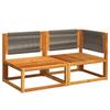 Vidaxl Sofa Ogrodowa Z Poduszkami, 2-Osobowa, Lite Drewno Akacjowe