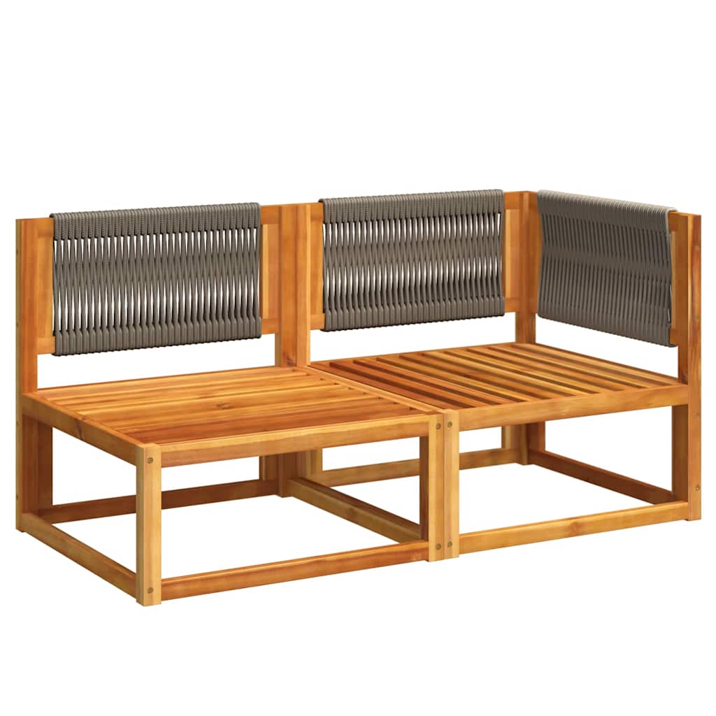 Vidaxl Sofa Ogrodowa Z Poduszkami, 2-Osobowa, Lite Drewno Akacjowe