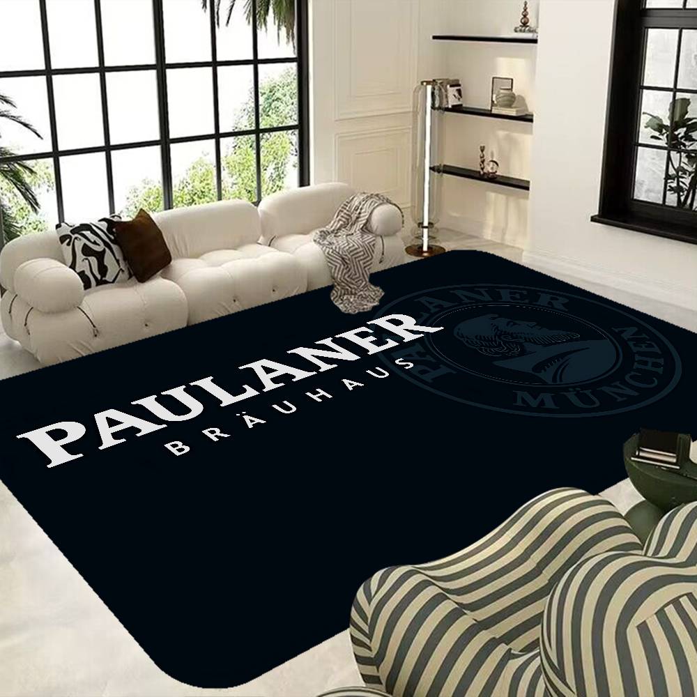 German Beer Paulaners Floor Mat Non-Slip Laundry Room Mat Laundry Decor Balcony Child Living Room Bedside Mats