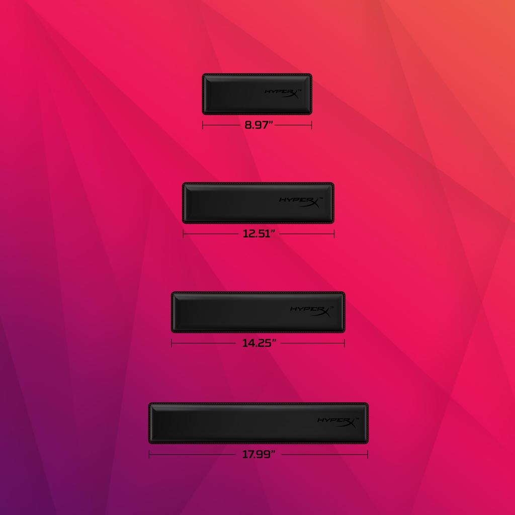 HyperX Wrist Rest, Fatigue-Reducing Memory Foam Cushion, Ergonomic Design, 2-Year Warranty, HX-WR (4P5M9AA)