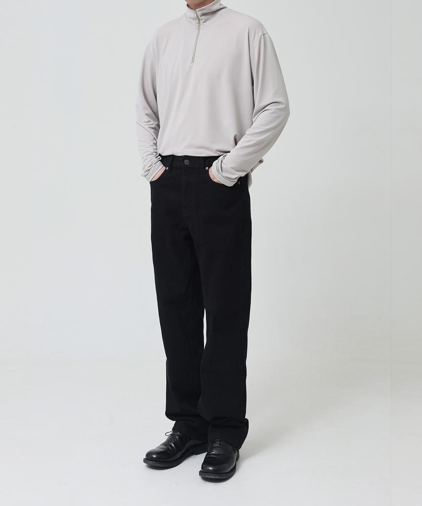 OX STUDIOS Soft Fluffy Half Zip-Up (Beige Gray)
