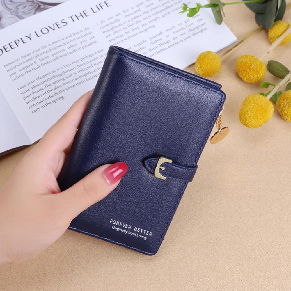 

Multi-position Women Long Wallet Soft Card Wallet Portable Female Coin Pocket Male синий