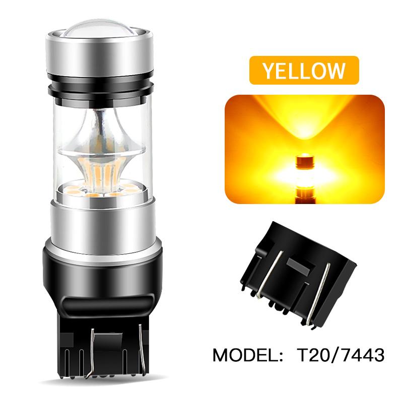 2PCS LED Bulb 1156 BA15S P21W 1157 BAY15D P21/5W BAZ15D P21/4W 3157 P27/7W T25 7443 W21/5W T20 Brake Reverse Turn Signal Lights