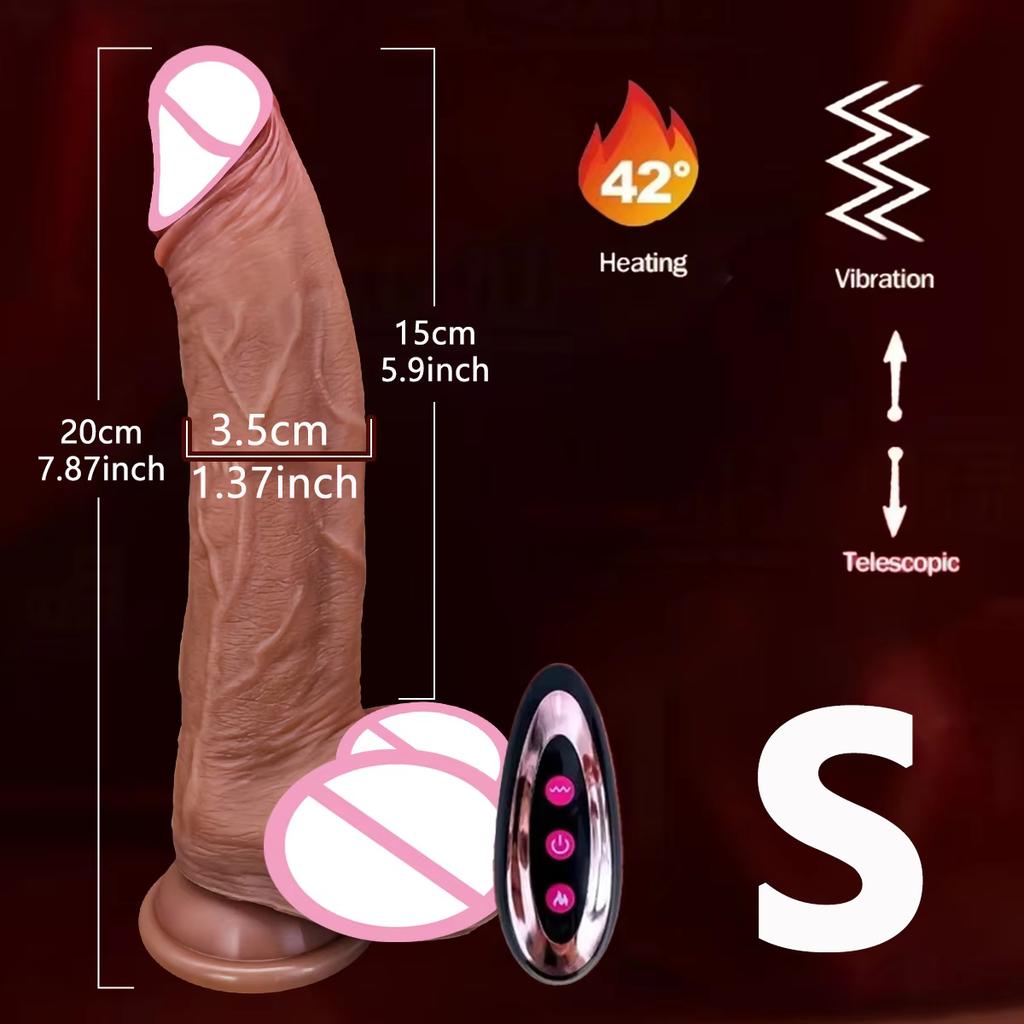 Thrusting Dildo Vibrator Sex Toys Realistic Silicone Penis Remote Control Telescopic Dildos Adult Toy for Women Masturbation 18+
